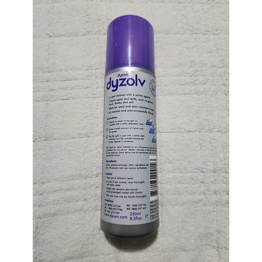 NEW Dyson Dyzolv Spot Spray Cleaner Carpets‎ & Rugs 4 Active Agents 8.5 oz New